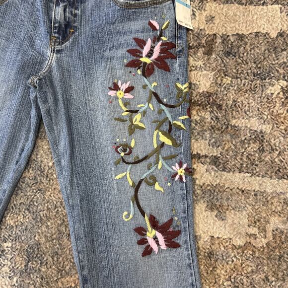 Princy by Jessica Simpson Women’s Jeans Sz 5 Embroidered Floral Bootcut - Picture 2 of 7